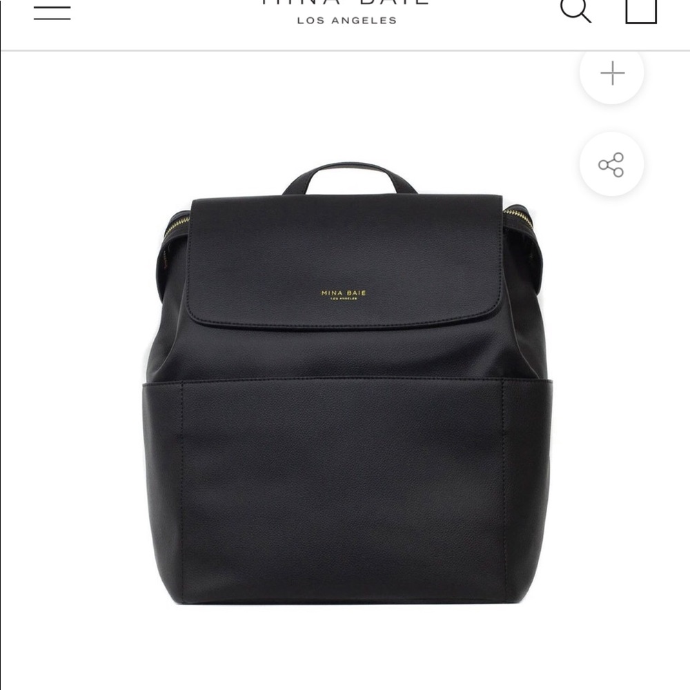 Black Leather Backpack Tote